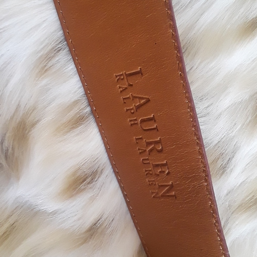 Ralph Lauren Lauren purple pink croc Belt - Picture 4 of 8